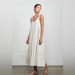 Rachel Pally Linen Tiered Dress with Ties (M)